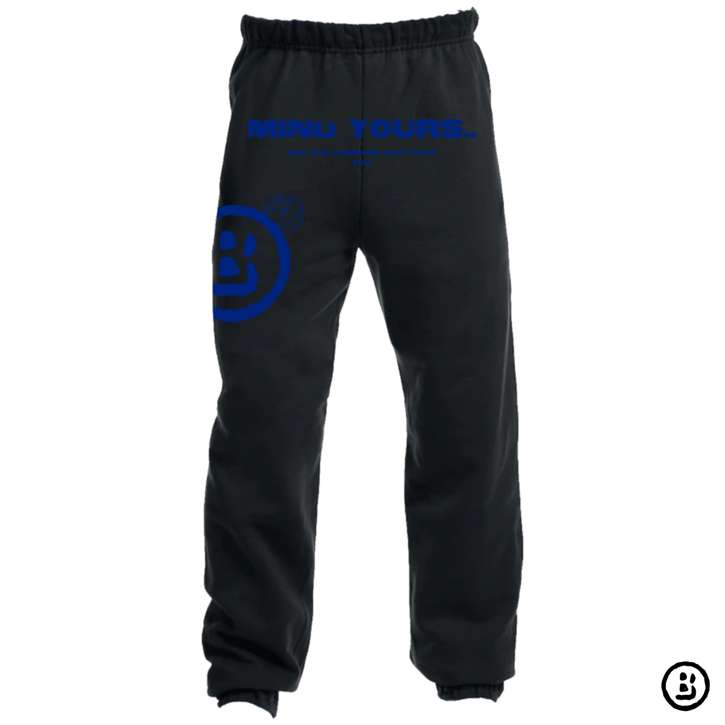 “UHTF” Black Cuffed Sweatpants