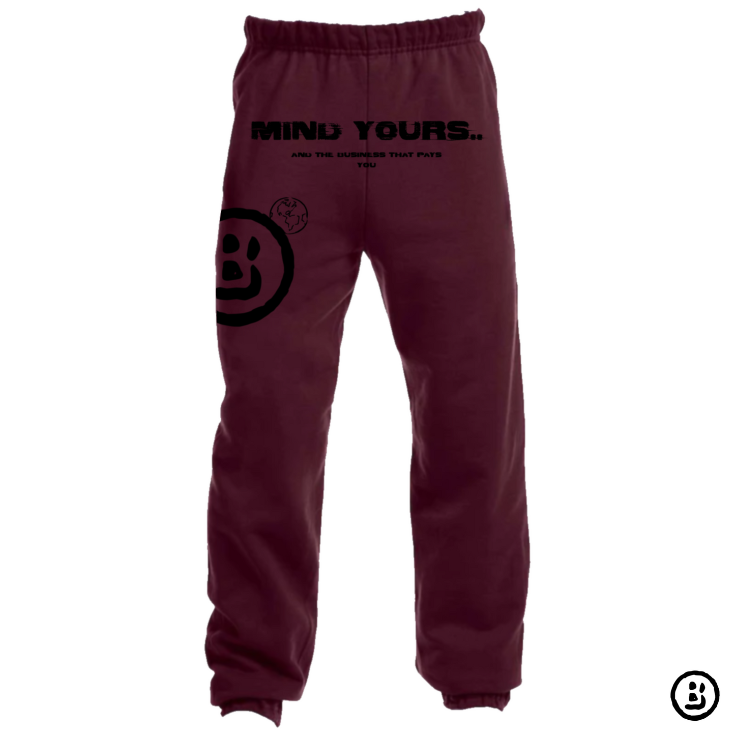 “UHTF” Maroon Cuffed Sweatpants