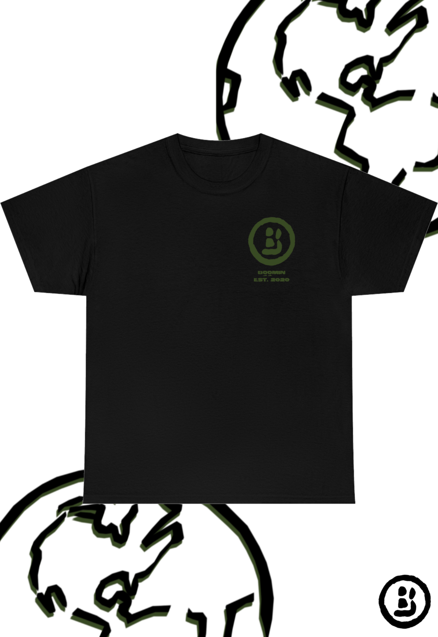 Camiseta globo negra “UHTF” 