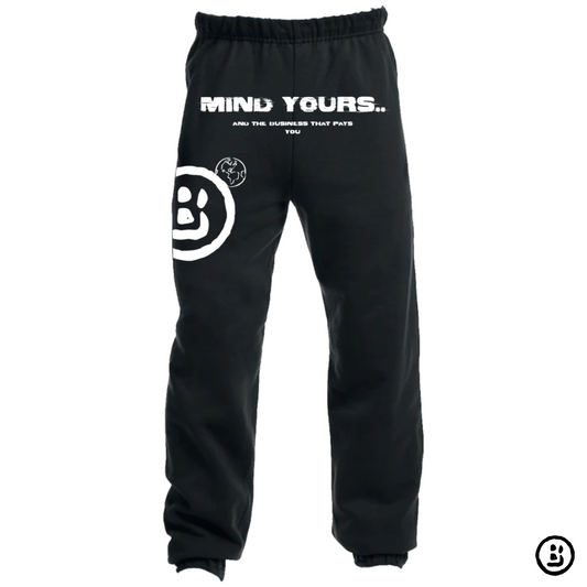 Pantalón deportivo negro con puños “UHTF”